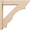 Ekena Millwork 5 1/2-in W x 24-in D x 24-in H Balboa Slat Rough Cedar Woodgrain TimberThane Outlooker, Primed Tan OUTUR055X24X24BOA24RCPR - alternate 5